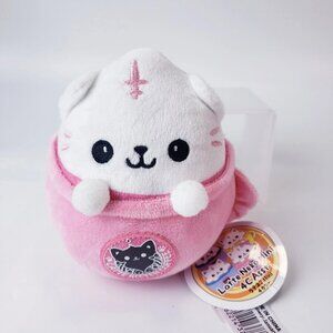 Latte Neko Mini Pink Kitten Coffee Plush 5" Soft Toy Stuffed